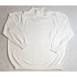 Dressbarn Woman Ivory Long Sleeve Turtleneck Sweater 18/20 Acrylic & Cotton Blen